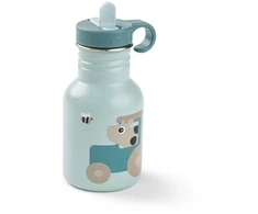 Done by Deer metalinė gertuvė su šiaudeliu Tiny Farm Mėlyna, 350 ml