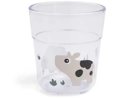 Done by Deer vaikiška stiklinė Glass L Tiny farm Sand (180 ml)