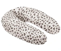 Doomoo Buddy maitinimo ir nėštumo pagalvė Leopard Kreminis, 180 cm