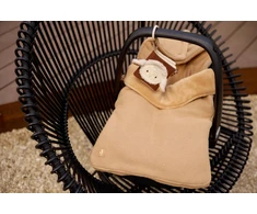 Jollein šiltas vokelis autokėdutei 0+ ir vežimėliui Basic Knit Hazel