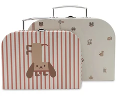 Jollein žaisliniai lagaminėliai / daiktų dėžutės Animal Friends, 2 vnt.