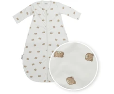 Meyco Baby apvalus kūdikio miegmaišis su rankovėmis Bear Multicolour, TOG 1.0