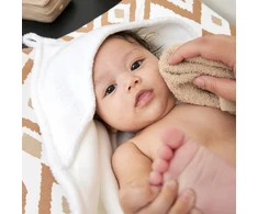 Meyco Baby frotinės šluostės-rankšluostukai kūdikiui Offwhite/Sand/Toffee, 30×30 cm, 6 vnt.