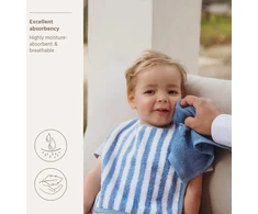 Meyco Baby frotinės šluostės-rankšluostukai kūdikiui Natural/Jeans Mėlyna/Indigo, 30×30 cm, 6 vnt.