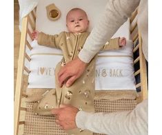 Meyco Baby kūdikio miegmaišis su nusegamomis rankovėmis Forest Animals Sand, TOG 2.5