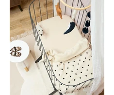 Meyco Baby medvilninė jersey paklodė su guma 60 × 120 cm, Soft Sand