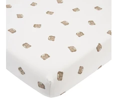 Meyco Baby medvilninė jersey paklodė su guma 60 × 120 cm, Bear Multicolor
