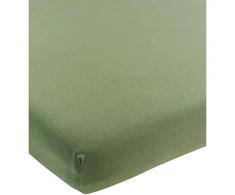 Meyco Baby medvilninė jersey paklodė su guma 60 × 120 cm, Olive Žalias