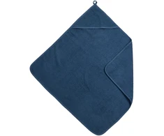 Meyco Baby medvilninis vonios rankšluostis su gobtuvu 75 × 75 cm, Indigo – Terry