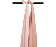 Meyco Baby muslino vystyklai / apklotai 120 × 120 cm (2 vnt.), Soft Rose/Rose
