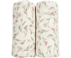 Meyco Baby muslino vystyklai / apklotai 120 × 120 cm (2 vnt.), Flower Multicolour