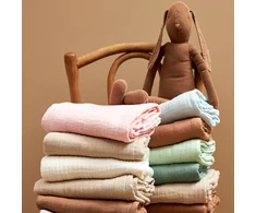 Meyco Baby muslino vystyklai / apklotai 120 × 120 cm (2 vnt.), Sand/Toffee