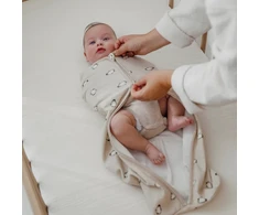Meyco Baby naujagimio miegmaišis-kokonas Penguin Soft sand TOG 0.3