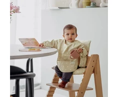 Meyco Baby neperšlampamas seilinukas su rankovėmis 6–24 mėn., Sweet Heart Sand/Soft Sand