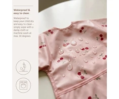 Meyco Baby neperšlampamas seilinukas su rankovėmis 6–24 mėn., Cherry Soft Rose
