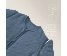 Meyco Baby Studio Classic pašiltintas miegmaišis su nusegamomis rankovėmis, 2.5 TOG, Indigo