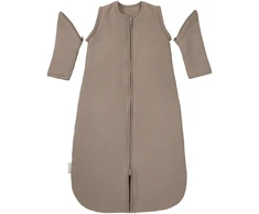 Meyco Baby Studio Classic pašiltintas miegmaišis su nusegamomis rankovėmis, 2.5 TOG, Dark Taupe