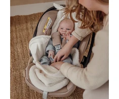 Meyco Baby Teddy automobilinės kėdutės vokelis kūdikiui Rabbit Natural