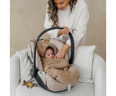 Meyco Baby Teddy automobilinės kėdutės vokelis kūdikiui Bear Warm Brown
