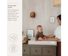 Meyco Baby vystymo lenta Fat Stripe Taupe, 50 × 70 cm