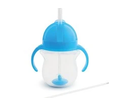 Munchkin gertuvė su šiaudeliu Click Lock Tip &amp; Sip Straw Cup 207ml (daug spalvų)