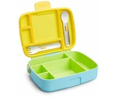 Munchkin priešpiečių dėžutė su skyriais Bento Box (žalia)
