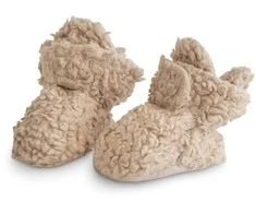 Mushie tapukai kūdikiui Cozy Baby Booties - Oatmeal