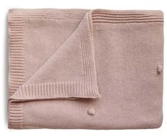 Mushie megztas pledas Textured Dots Blush