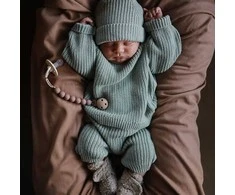 Mushie megztinis Chunky Knit Sweater Light Mint (įvairūs dydžiai)