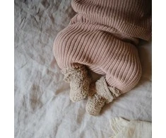 Mushie megztos kelnės Chunky Knit Pants Blush (įvairūs dydžiai)