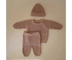 Mushie megztos kelnės Chunky Knit Pants Blush (įvairūs dydžiai)