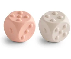 Mushie pop it žaislas kauliukai Blush/Shifting Sands (2 vnt.)