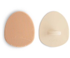 Mushie šepetėlis luobelei Cradle Cap Blush/Shifting Sand (2 vnt)