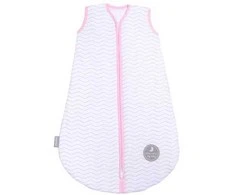 Natulino BabyComfort dvisluoksnis kūdikių miegmaišis (natural baltas pilkas waves / pink spalva)