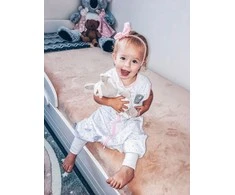 Natulino LITTLE WALKERS dvisluoksnis kūdikio miegmaišis Baltas Pilkas Waves &amp; Mint