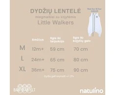 Natulino NATURALS LITTLE WALKERS™ dvisluoksnis kūdikio miegmaišis powder pink (rausvos spalvos)