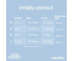 Natulino NATURALS trisluoksnis kūdikio miegmaišis powder pink (rausvos spalvos)