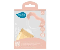 Nuvita Flavorillo 2in1 kieto maisto ir vaisių maitintuvas-kramtukas English Rose
