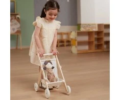 Viga Toys Medinis vežimėlis lėlėms