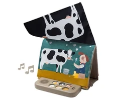 Taf Toys muzikinė lavinamoji knygelė pilvuko laikui Farm Musical Tummy Time Book, 0 mėn.+