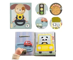 Taf Toys sensorinė užimtumo knygelė Tiny Traveler Busy Book, 18 mėn.+