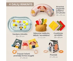 Taf Toys Tummy Time Discovery Kit lavinamasis rinkinys kūdikiui, 4 dalių