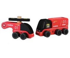 Cubika Mediniai automobilis ir malūnsparnis Ugniagesiai