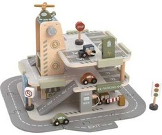 2Kids Toys Dřevěná garáž s cestou