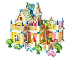 Igroteco 2Kids Toys Drewniany komplektas konstrukcyjny Zamek kolorowy (2D98250)