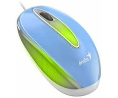 Genius Pelė DX-Mini pelė, 1000DPI, optinė, 3 klasė, laidinis USB, mėlynas, klasikinis, RGB apšvietimas