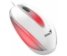 Genius Pelė DX-Mini pelė, 1000DPI, optinė, 3 klasė, laidinis USB, balta, klasikinė, RGB apšvietimas