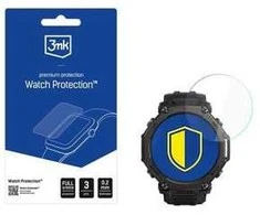 3Mk apsauginis hibridinis stiklas išmaniojo laikrodžio ekranui. 3mk apsauginis „FlexibleGlass“ skirtas „Amazfit T-Rex 3 Pro 44mm“.