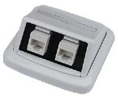 DATACOM UTP dvigubas lizdas ABB TANGO 2xRJ45 kat.6 WH