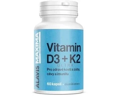ALAVIS MAXIMA Vitamin D3 K2, 60 kapslí